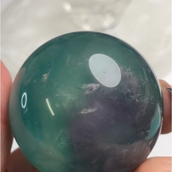 Fluorite Sphere 7” dim beautiful - Picture 4 of 11